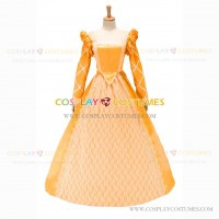 Gothic Lolita Victorian Queen Elizabeth Theatre Orange Lace Prom Ball Gown Dress