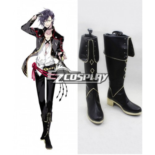 Touken Ranbu Akashi Kuniyuki Black Cosplay Shoes