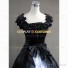 Sleeveless Gothic Theater Reenactment Clothing Lady Dress Black