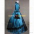 Victorian Lady Queen Colonial Princess Fairytale Dress Lace Ball Gown Dark Blue