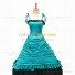 Reenactment Gothic Lolita Civil War Victorian Ball Gown Green Dress