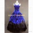 Southern Belle Satin Off-shoulder Dress Evening Ball Gown Blue