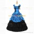 Vintage Gothic Lolita Victorian 18th Century Light Blue Ruffles Evening Ball Gown Dress