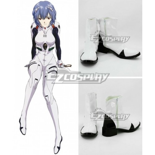 EVA Neon Genesis Evangelion Rei Ayanami White Cosplay Shoes