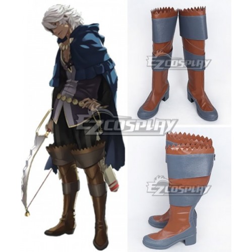 Fire Emblem Fates IF Niles Brown Shoes Cosplay Boots