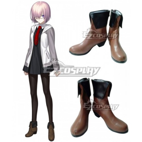 Fate Grand Order Mash Kyrielight Shielder Brown Shoes Cosplay Boots