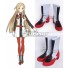 Sword Art Online Ordinal Scale Yuuki Asuna Yuki Asuna Movie Black Shoes Cosplay Boots