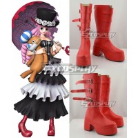 One Piece Perona Ghost Princess Red Shoes Cosplay Boots