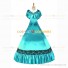 Civil War Victorian Rococo Lolita Armelloses Kleid Evening Gown Green Dress