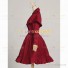 Gothic Victorian Style Cape Reenactment Steampunk Dress Burgundy