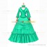 Medieval Renaissance Lolita Princess Ruffled Green Ball Gown Dress