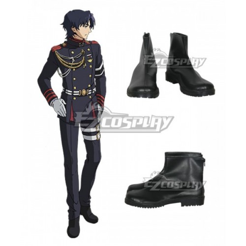 Seraph of the End Owari no Serafu Vampire Reign Guren Ichinose Ichinose Guren Black Cosplay Shoes