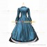 Victorian Punk Lolita Pagoda Sleeves Ball Gown Blue Dress