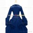 Southern Belle Retro Gothic Lolita Falbala Evening Ball Gown Blue Dress