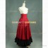 Edwardian Victorian Punk Maid Prairie Pioneer Floor Length Skirt Burgundy