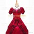 Reenactment Victorian Scarlett O'Hara Rococo Red Ball Gown Dress