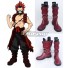 My Hero Academia Boku no Hero Akademia Eijirou Kirishima Deep Red Shoes Cosplay Boots