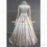 Victorian Style Brocaded Party Ball Gown Fancy Dress Light Golden