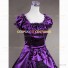 Sleeveless Gothic Theater Reenactment Clothing Lady Dress Purple