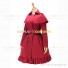 Classic Victorian Gothic Cape Coat Reenactment Rose Red Dress