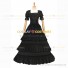 Reenactment Civil War Lace Lolita Recoco Layered Black Ball Gown Dress