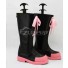 Akame ga KILL! Chelsea Black And Pink Shoes Cosplay Boots