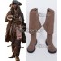 Pirates of the Caribbean: Dead Men Tell No Tales Captain Jack Sparrow Light Brown Shoes Cosplay Boots