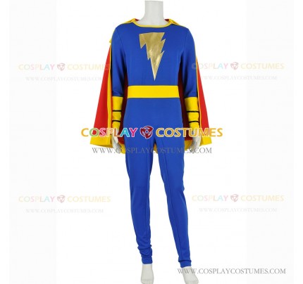 Captain Marvel Cosplay Captain Marvel Jr. Freddy Freeman Costume Jumpsuit