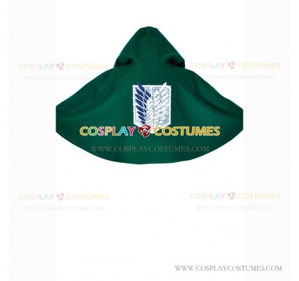 Attack On Titan Cosplay Scouting Legion Wings of Freedom Logo Green Cape Cloak Wool