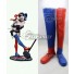 DC Batman Harley Quinn Blonde Anime Red Blue Cosplay Boots