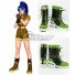 The King of Fighters'96 Leona Heidern Green and Black Shoes Cosplay Boots