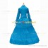 Gothic Lolita Victorian Rococo Stage Long Luxury Blue Dress Ball Gown