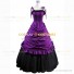 Sleeveless Southern Belle Old West Saloon Girl Ball Gown Dress Purple