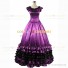 Short Sleeves Gothic Violet Purple Southern Belle Dress