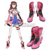 Overwatch OW D.Va DVa Hana Song Pink Shoes Cosplay Boots