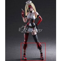 DC Comics Variant Play Arts Kai Designed By Tetsuya Nomura Harley Quinn Black Red Shoes Cosplay Boots