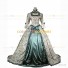 Historical Victorian Style Country Lolita Floral Gown Dress Olive