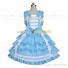 Sleeveless Sweet Love Lolita Dress Ruffle Tiered Bow Dress Blue