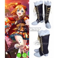 Love Live! Lovelive! Taisho Roman Honoka Kosaka Black Shoes Cosplay Boots