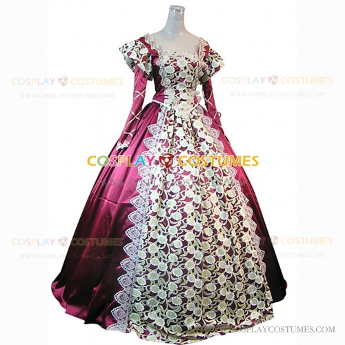 Deluxe Victorian Royal Lady Queen Wedding Dress Antique Gown