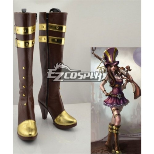 League of Legends the Sheriff of Piltover Caitlyn Cosplay Boots