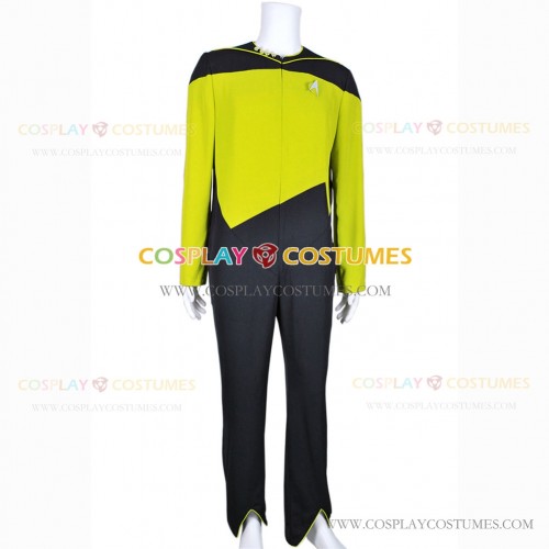 Security/Operations Duty Costume for Star Trek Cosplay Yellow Jumpsuit