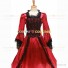 Marie Antoinette Renaissance Period Reenactment Red Lace Dress Ball Gown