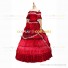 Classic Victorian Steampunk Ruffles Herrlich Red Ball Gown Dress