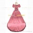 Reenactment Victorian Scarlett O'Hara Rococo Pink Ball Gown Dress