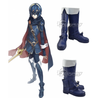 Fire Emblem Awakening Marth Lucina Dark Blue Shoes Cosplay Boots