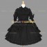 Black Gothic Lolita Dress Punk Lolita Wide Sleeve Lace Bow Dress