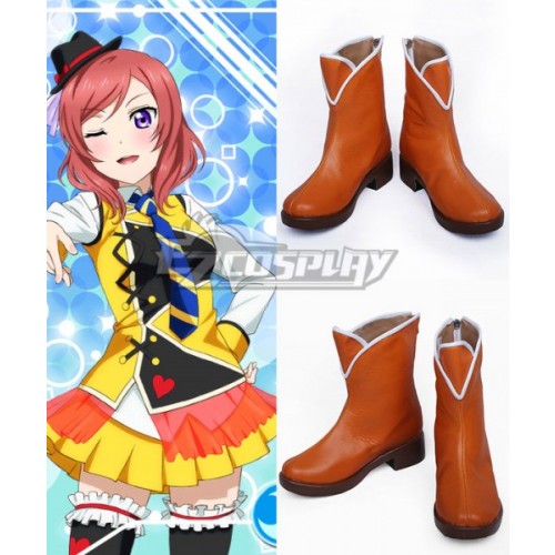 Love Live! Lovelive! School Idol Festival Sunny Day Song Maki Nishikino Orange Shoes Cosplay Boots