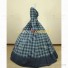 Victorian Style Formal Plaid Ball Gown Reenactment Stage Costume Lolita Dress