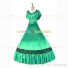 Civil War Victorian Rococo Lolita Armelloses Kleid Evening Gown Green Dress